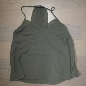 3/ $20 Express Small Army green sheer tank top